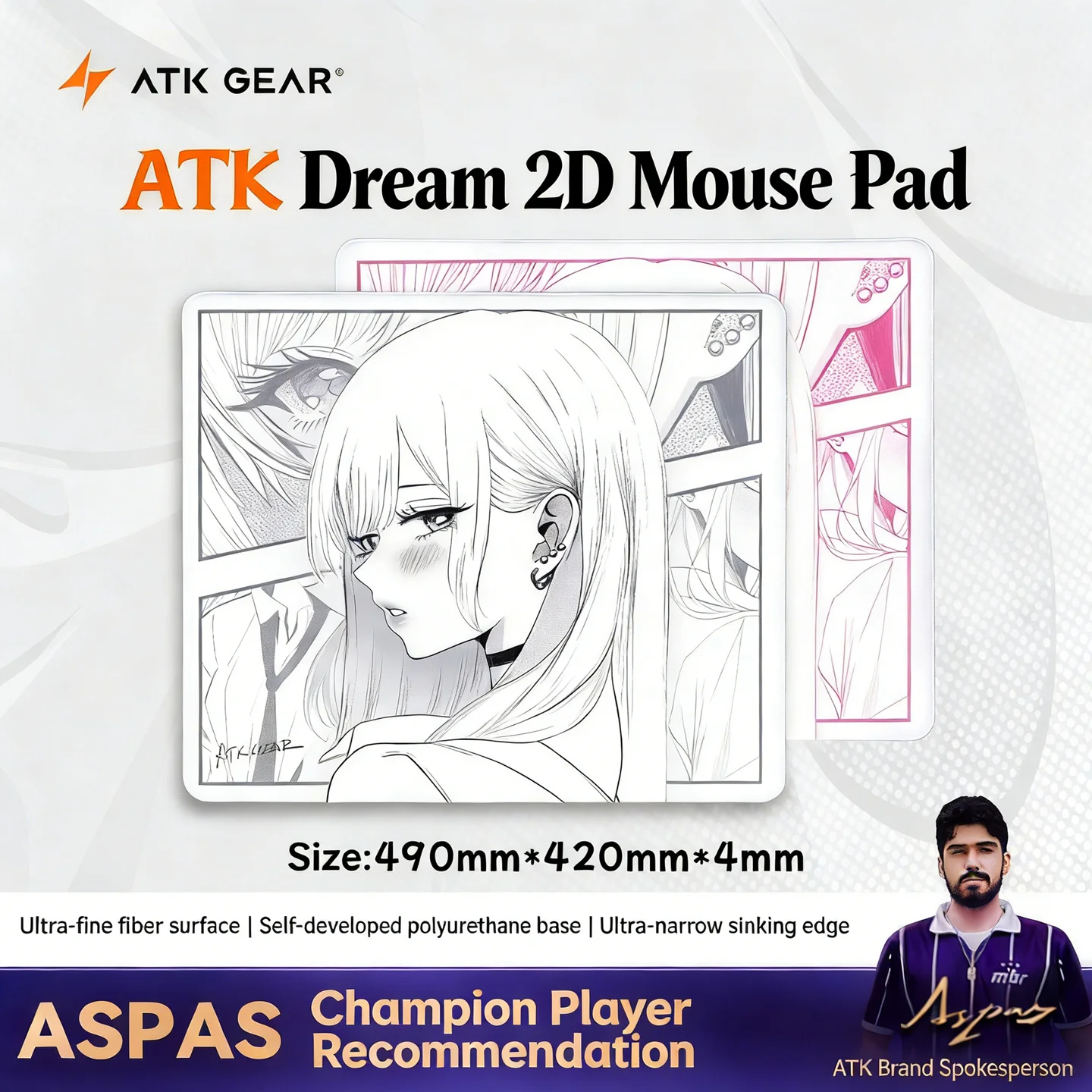 Fps Gaming Mouse - ATK Dream Anime Style Mouse Pad