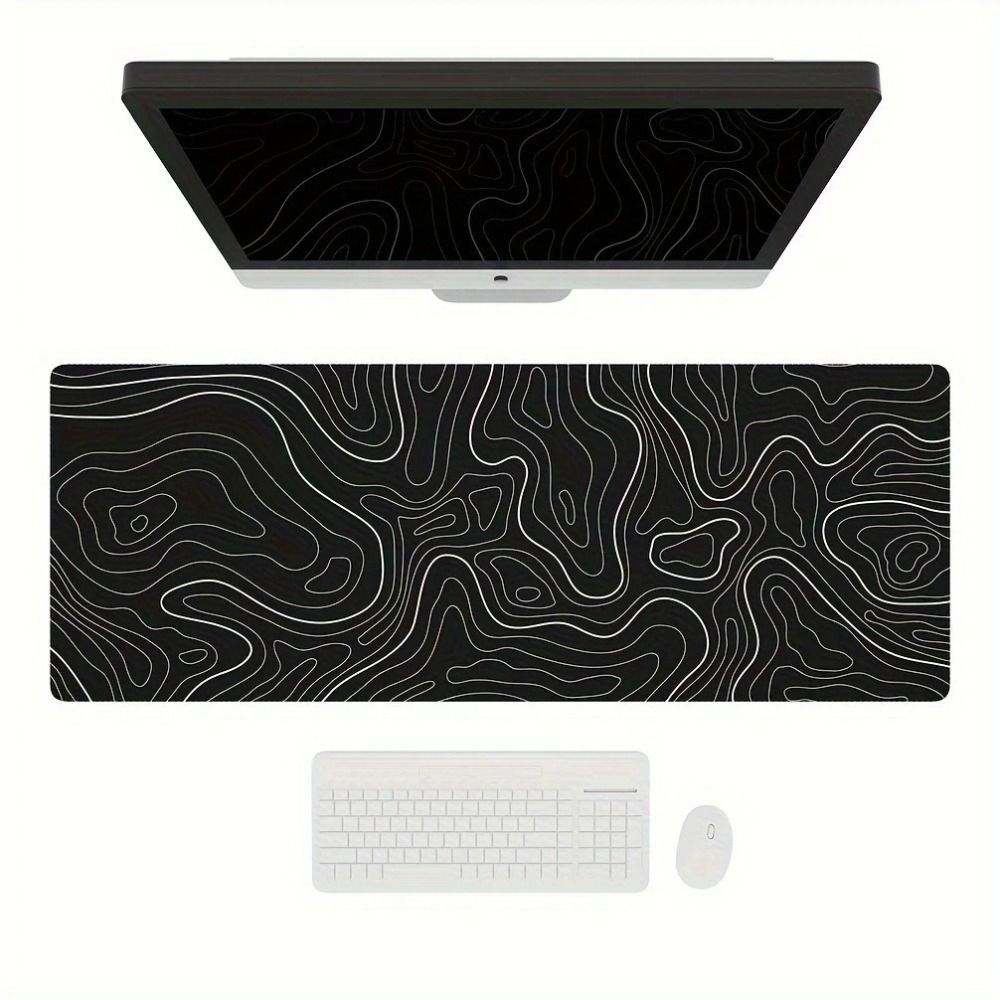 Gaming Desk Mat - Professional Gaming Topographic Shape Gaming Mouse