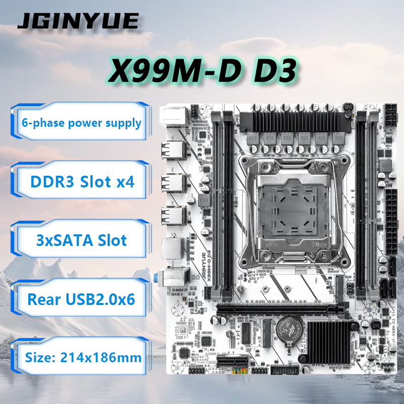 Pc Gaming Omen - JGINYUE X99 Motherboard LGA2011-3 M-ATX Support