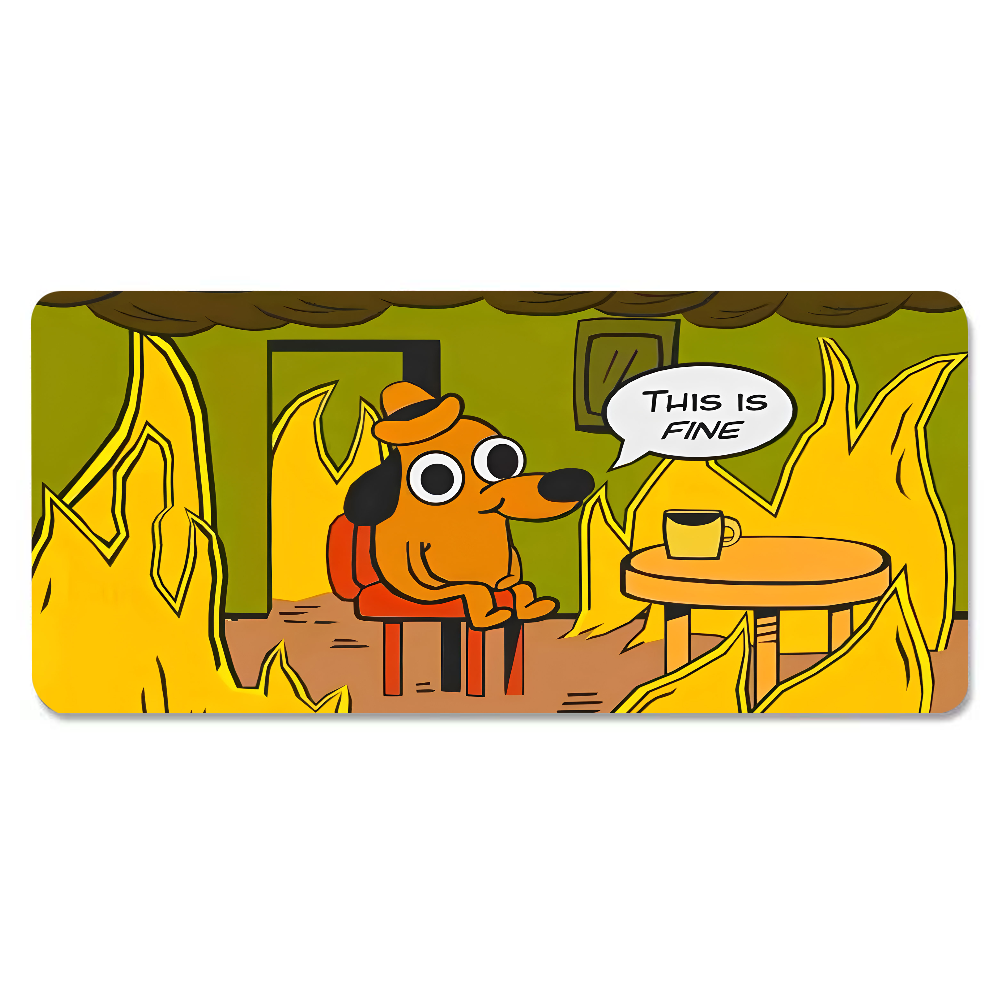 This Is Fine Dog Dachshund Mou - огляд і ціна Gaming Desk Mat