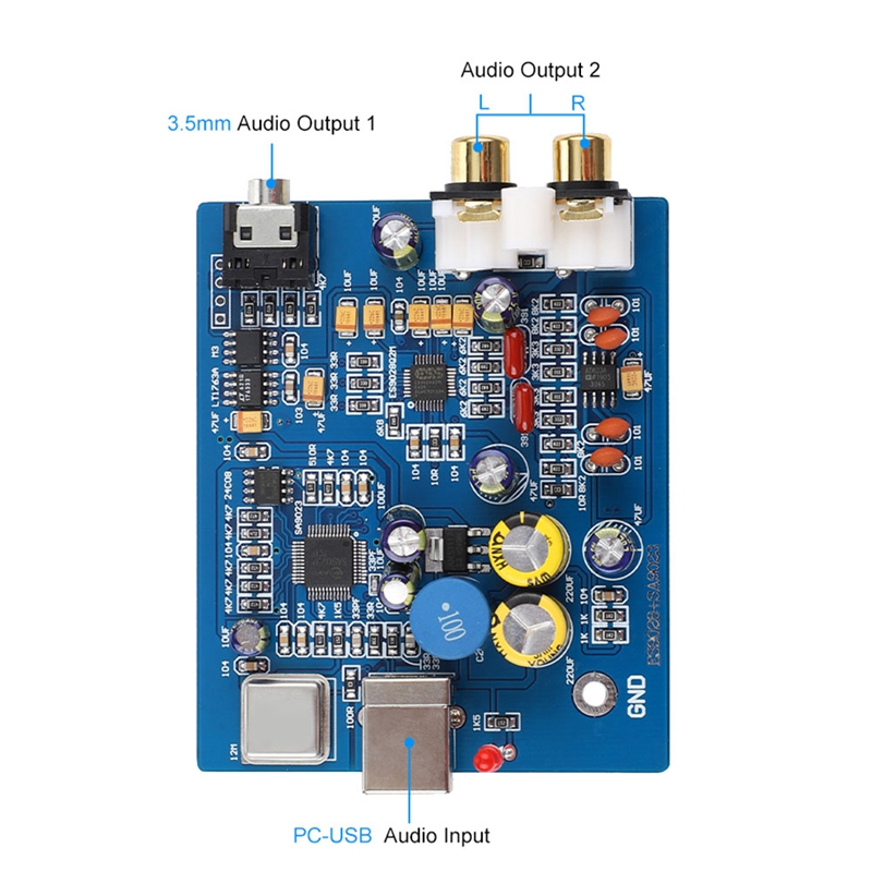 MIni USB Decoder Board ES9028K - огляд і ціна Sound Card Usb