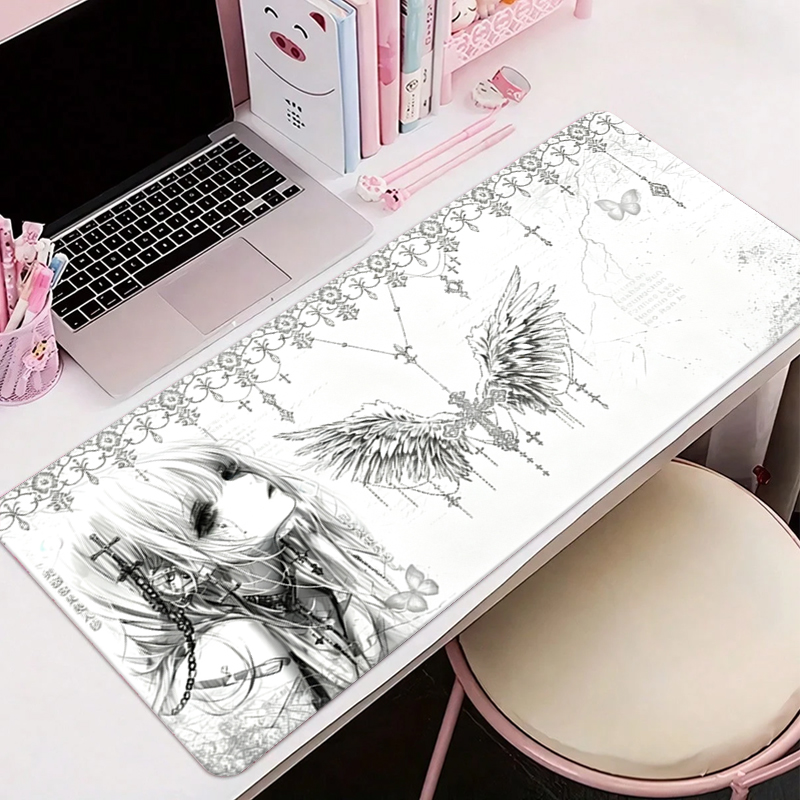 Leather Mousepad Black White A - огляд і ціна Gaming Desk Mat