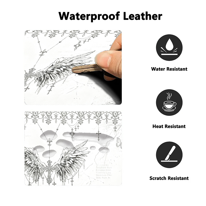 Leather Mousepad Black White A - огляд і ціна Gaming Desk Mat