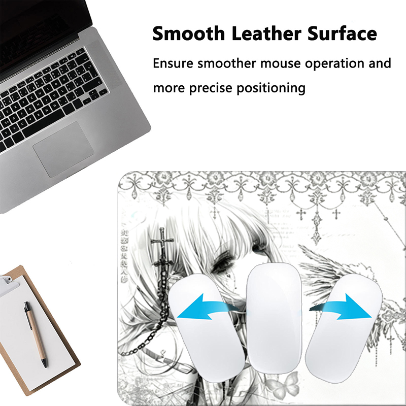 Leather Mousepad Black White A - огляд і ціна Gaming Desk Mat